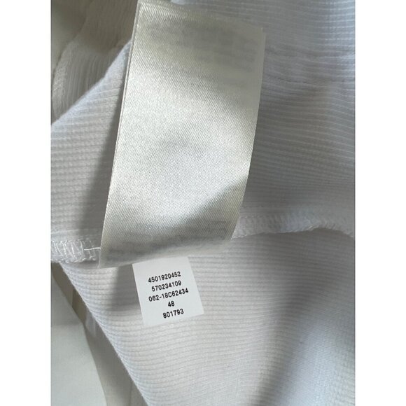 Zenergy Womens Size 0 White Zipper Jacket Top Knit insert Lace Embroidered Trim - Picture 10 of 12